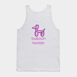 Pink Watercolor Balloon Dog - Balloon Twister Tank Top